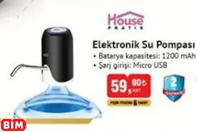 HOUSE PRATİK ELEKTRONİK SU POMPASI HOUSE PRATİK ELEKTRONİK SU POMPASI